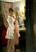 Peter Severin Kroyer konstnarens hustru oil